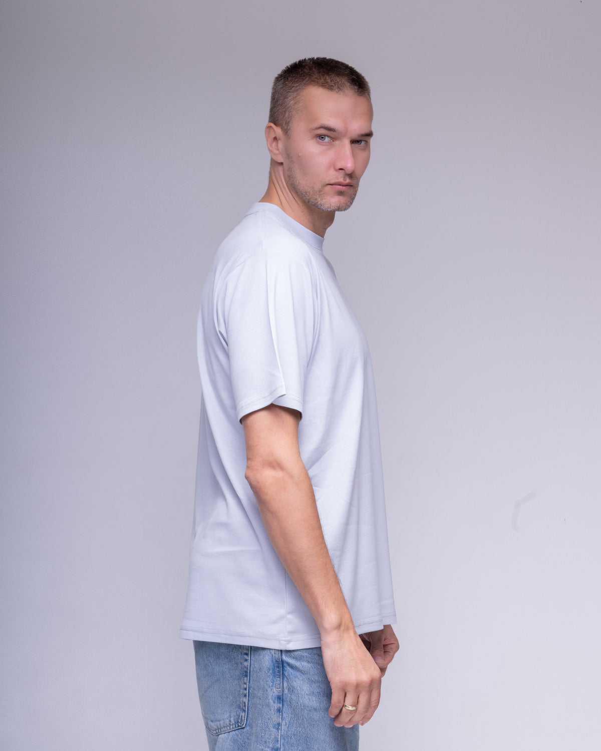 Classic Ribbed Cotton T-Shirt – Off-White