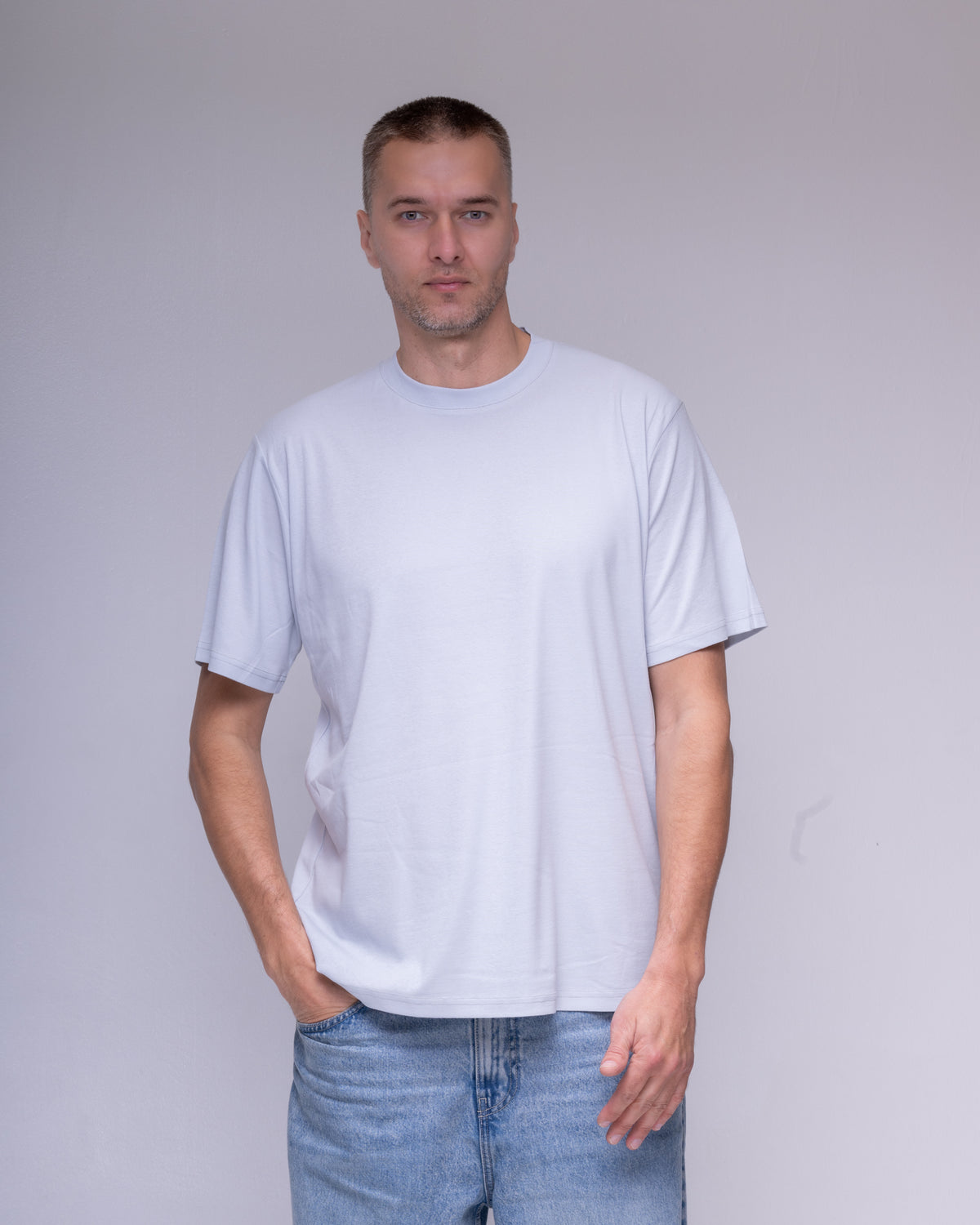 Classic Ribbed Cotton T-Shirt – Off-White