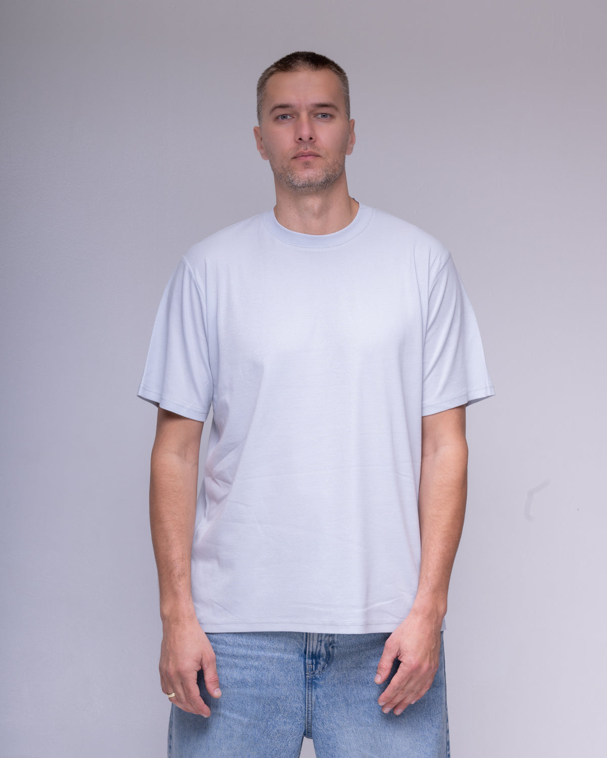 Classic Ribbed Cotton T-Shirt – Off-White