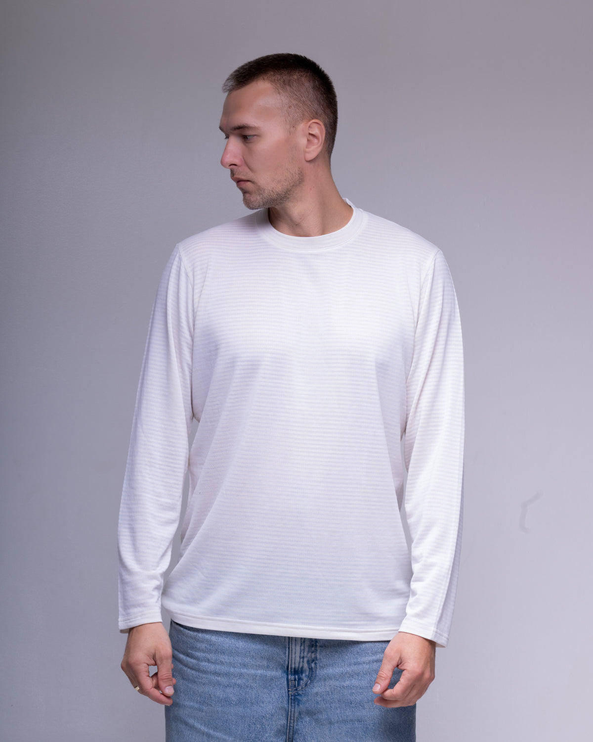 Polartec Power Wool Thermal Long Sleeve T-Shirt – Off-White