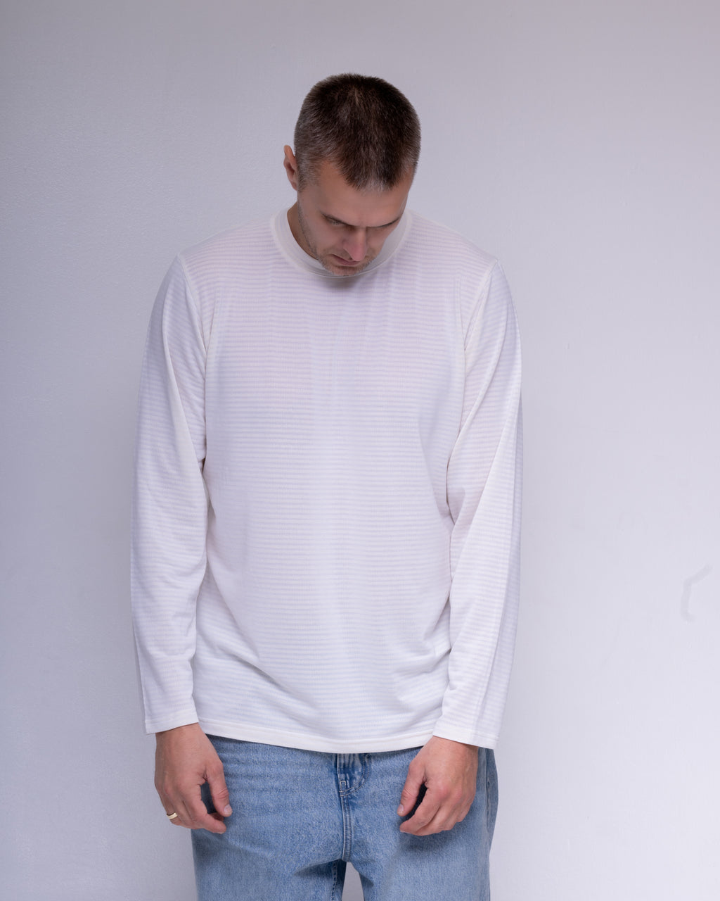 Polartec Power Wool Thermal Long Sleeve T-Shirt – Off-White