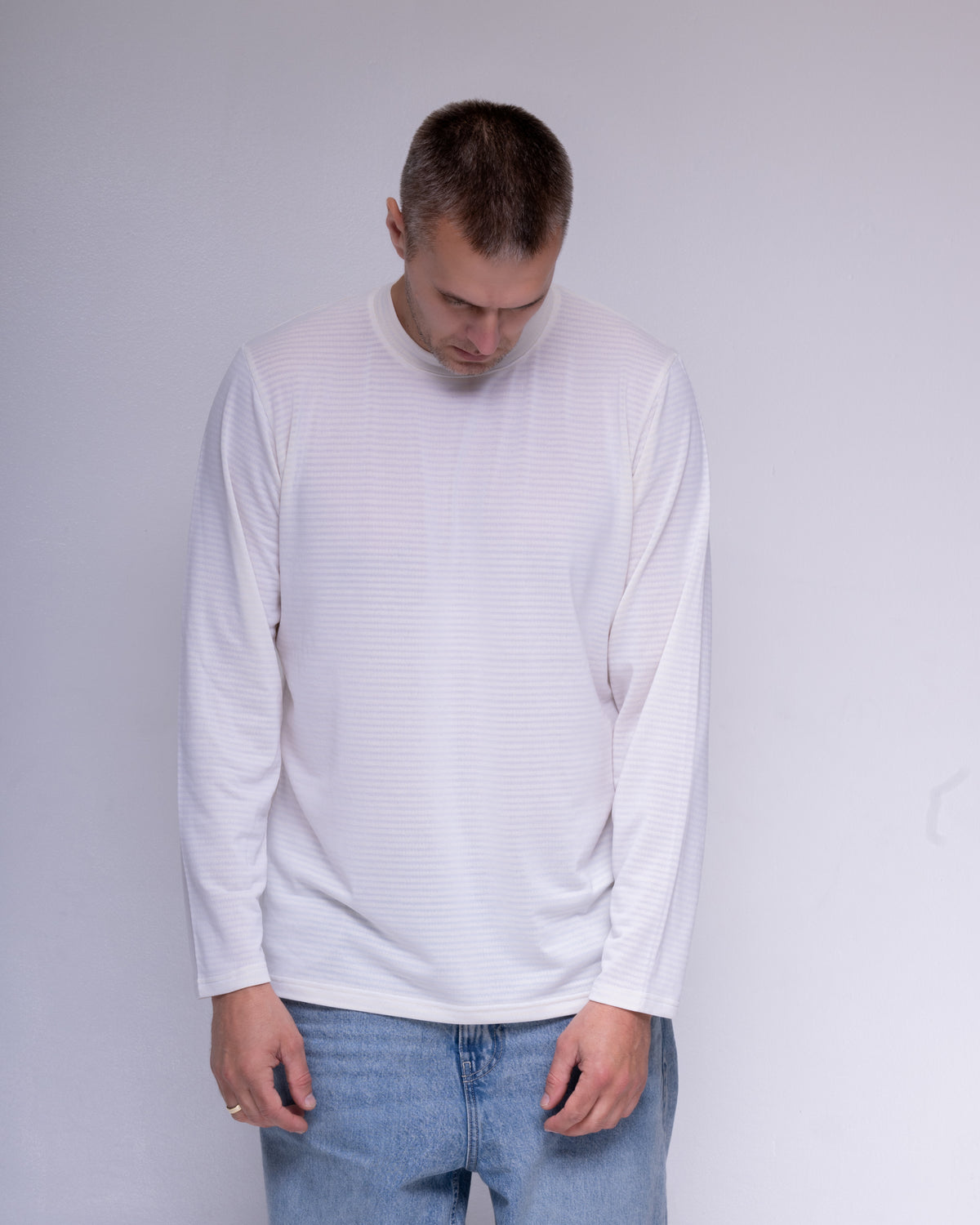 Polartec Power Wool Thermal Long Sleeve T-Shirt – Off-White