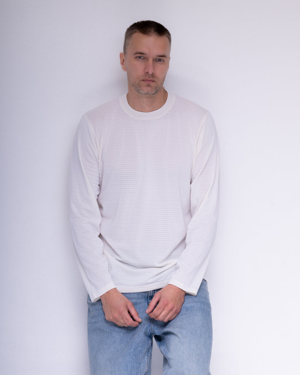 Polartec Power Wool Thermal Long Sleeve T-Shirt – Off-White