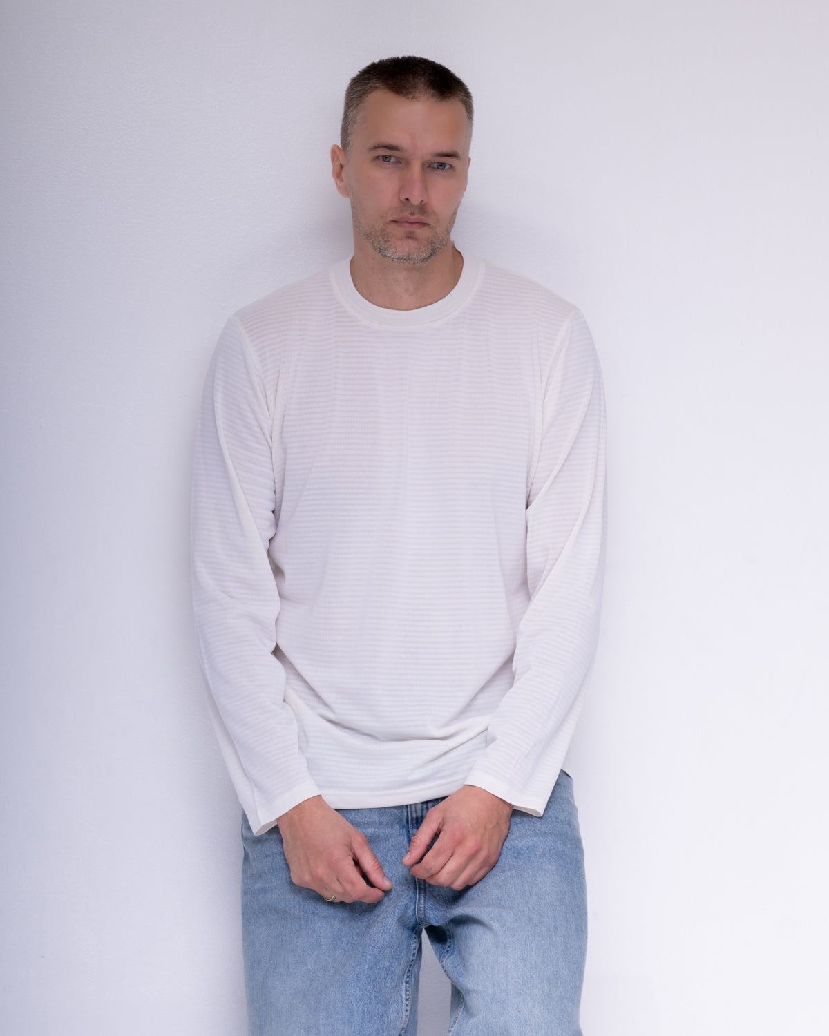 Polartec Power Wool Thermal Long Sleeve T-Shirt – Off-White