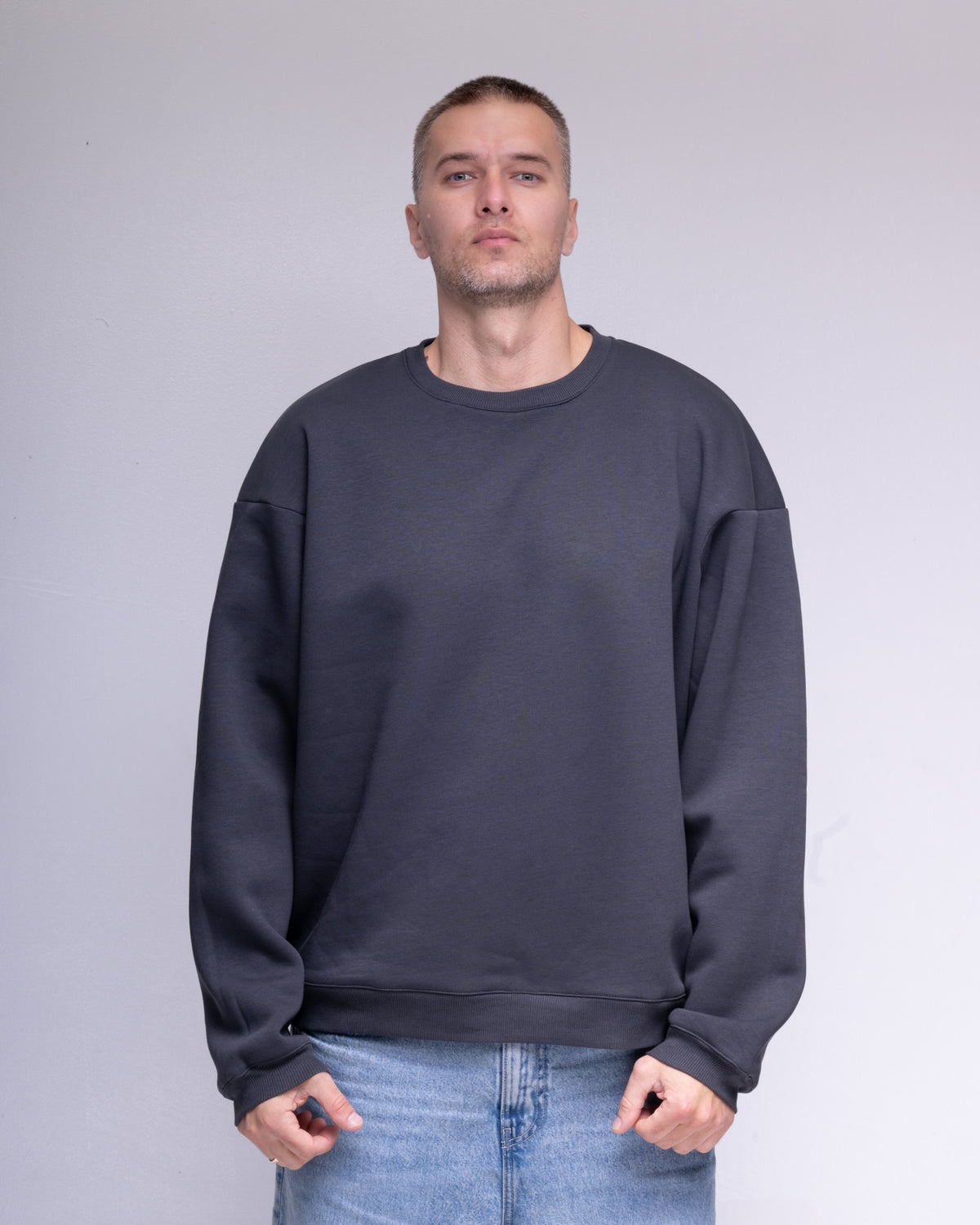 BeGrandfather oversized charcoal sweatshirt – view 1