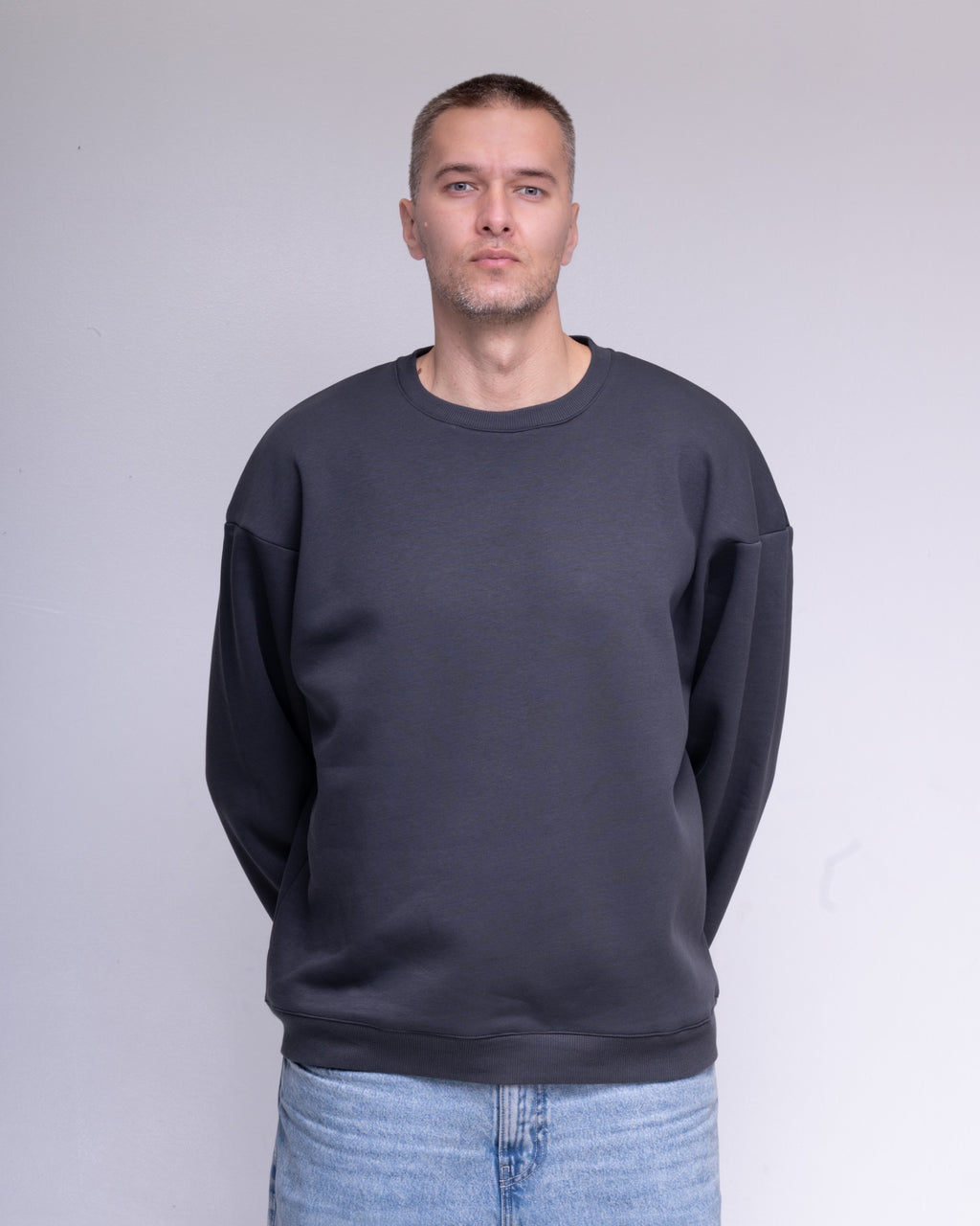 BeGrandfather oversized charcoal sweatshirt – view 3