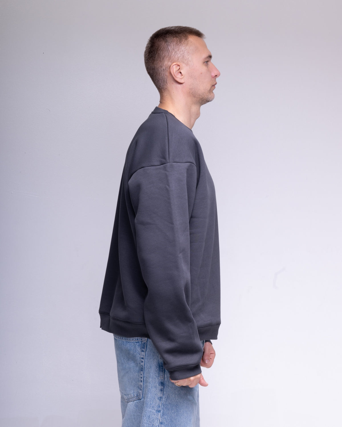 BeGrandfather oversized charcoal sweatshirt – view 4