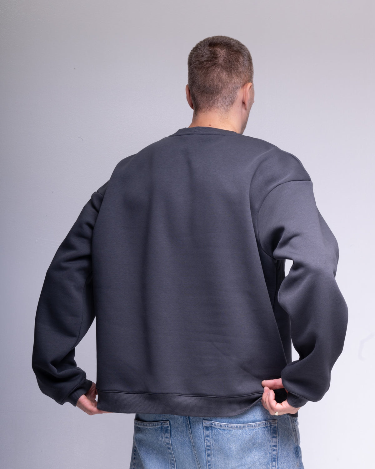 BeGrandfather oversized charcoal sweatshirt – view 5