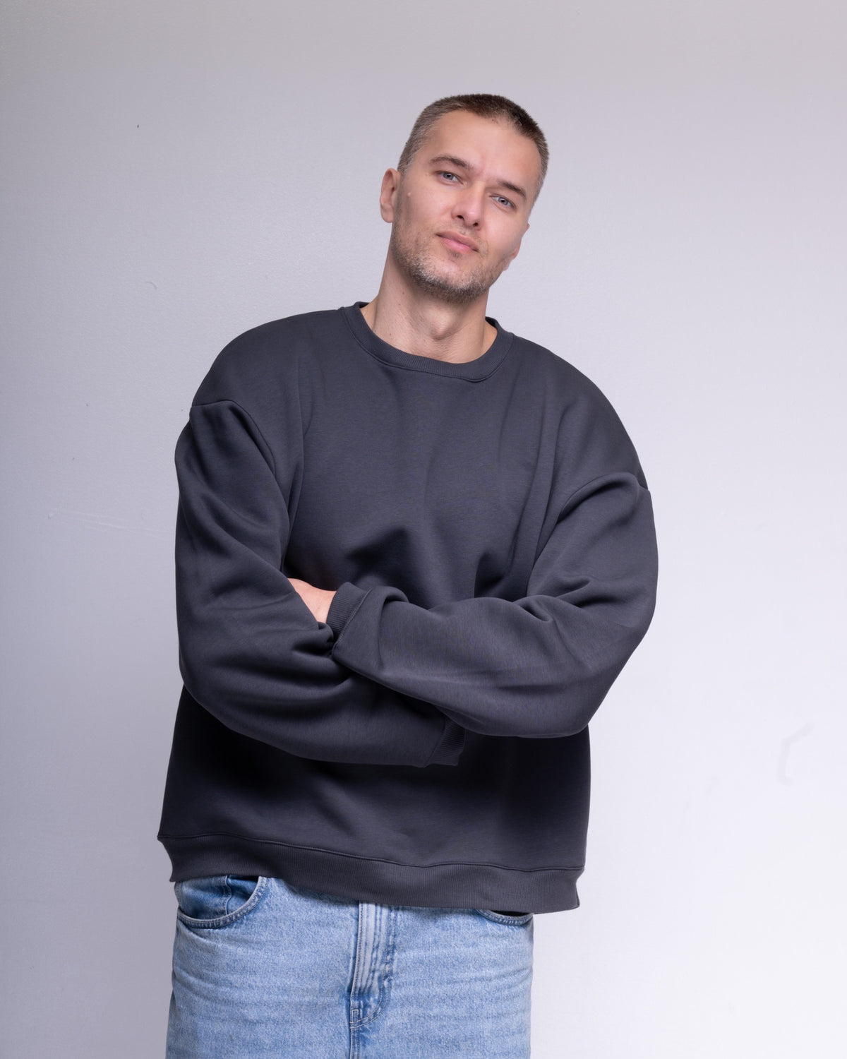 BeGrandfather oversized charcoal sweatshirt – view 9