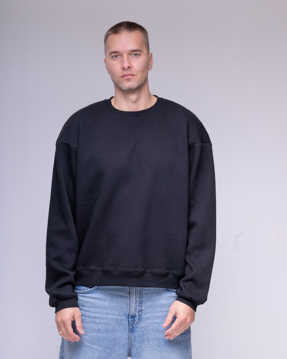 BeGrandfather oversized black sweatshirt – view 1