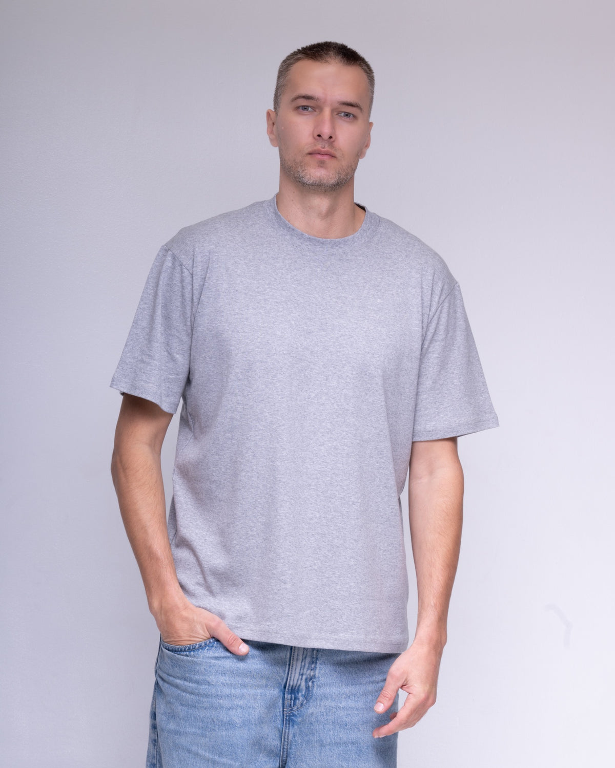 BeGrandfather grey melange stretch T-shirt – view 2
