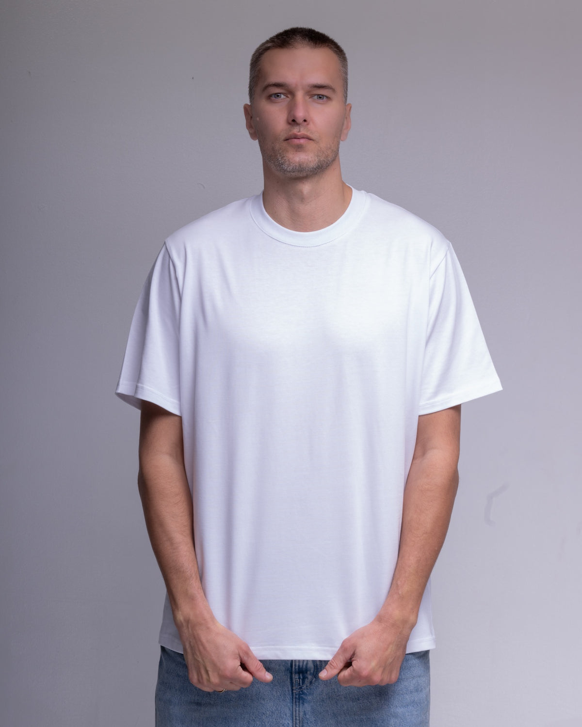 White organic cotton T-shirt 210 GSM, view 7